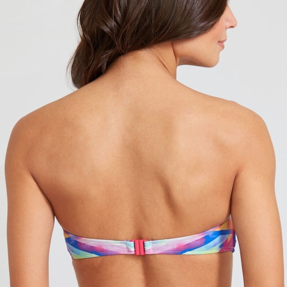 NWT Seafolly Prismatic Bandeau Swim Top [SZ 10 US  ] No straps‎ - Picture 4 of 6